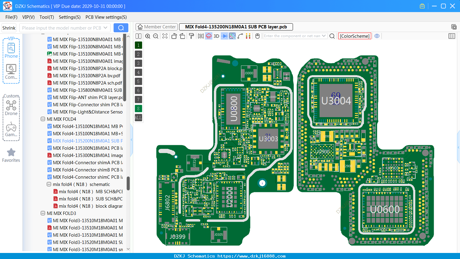 XiaoMi MIX Fold4-135200N18M0A1 SUB PCB Layer